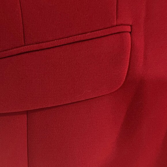 Tahari Arthur S. Levine Red Blazer Women’s Size 10P Black Frog Closure - Picture 6 of 11